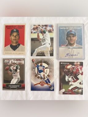 Sports Card Lot McGwire Jerry Rice Auto Signed Rookie Football Baseball and More
